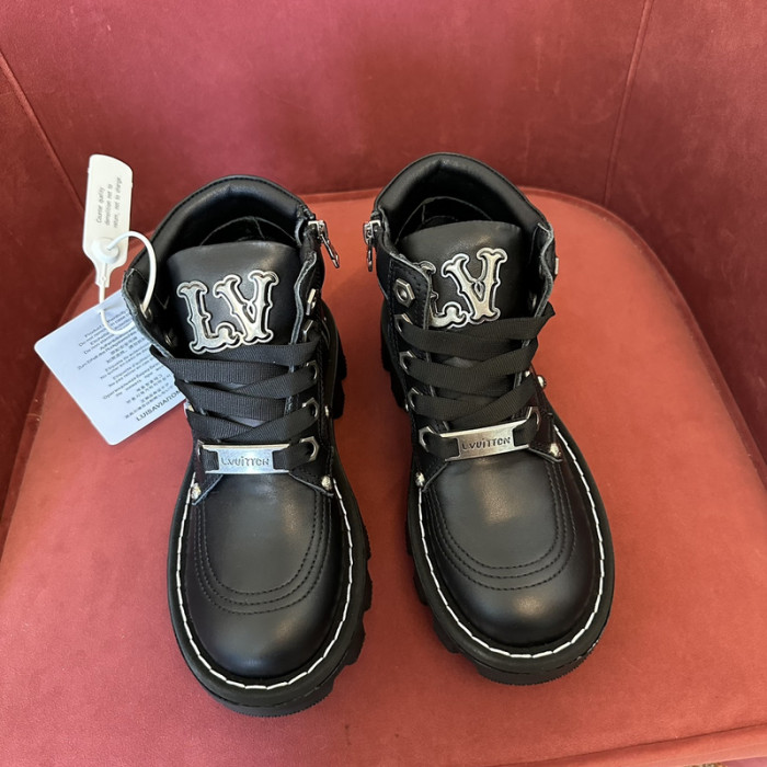 LVT BOOT    COPSHOE  L&V-388 LEATHER WHITE STITCHING