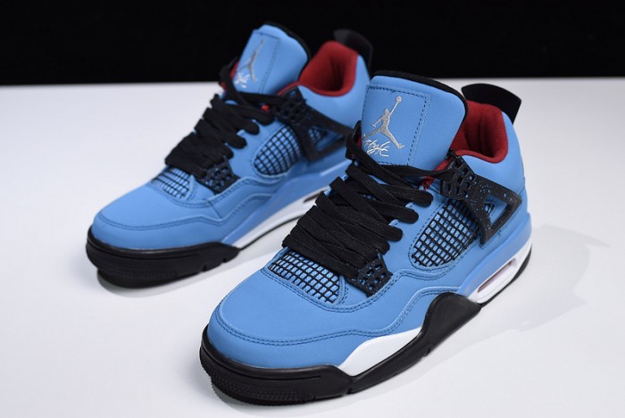 Travis Scott x Air Jordan 4 “Houston Oilers” University Blue 308497-406